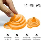 Collory Foldable silicone funnel (set of 2) orange
