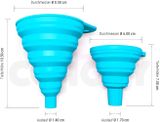 Collory Foldable silicone funnel (set of 2) turquoise