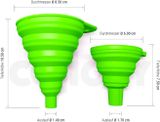 Collory Foldable silicone funnel (set of 2) green