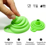 Collory Foldable silicone funnel (set of 2) green