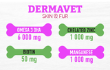 Dr.VET Excellence DERMAVET Skin &amp; Fur 100 g 100 tablets