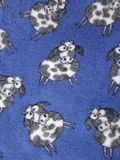 DRYBED Premium Vet Bed Farm Animals Woolly Cow blue 150 x 100 cm