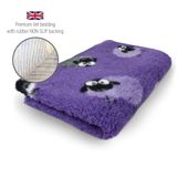 DRYBED Premium Vet Bed Farm Animals Woolly Sheep purple 100 x 75 cm