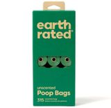 Earth Rated Poop Bags Refill Rolls unscented - 315 pcs