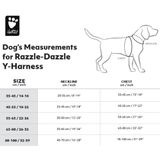 Razzle-Dazzle Y-Harness black 55 - 65 cm