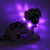 LED Light dog collar LEUCHTIE Mini lavender transparent tube (extra bright) 32,5 cm