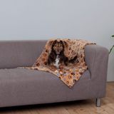 Trixie Fleece Blanket Laslo 100 x 70 cm beige with paws