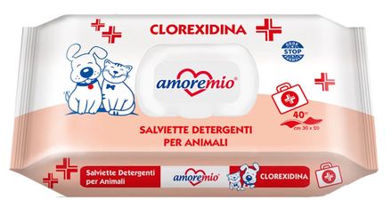 AMOREMIO Cleaning Wipes with chlorhexidine 40 pcs