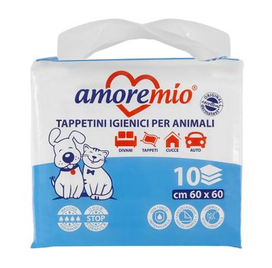 AMOREMIO Hygienic mats for pets super absorbnet 60 x 60 cm 10 pcs
