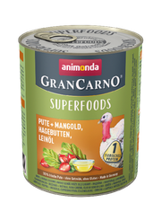 Animonda GranCarno - Superfoods, 
turkey + chard, rosehips, linseed oil 800 g