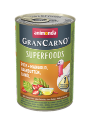 Animonda GranCarno - Superfoods, 
turkey + chard, rosehips, linseed oil 400 g