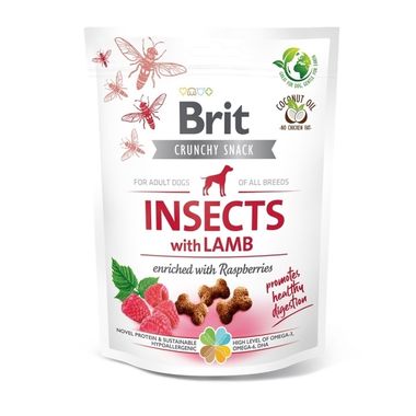 Brit Care Crunchy Cracker. Insects with Lamb enriched with Raspberries 200 g
