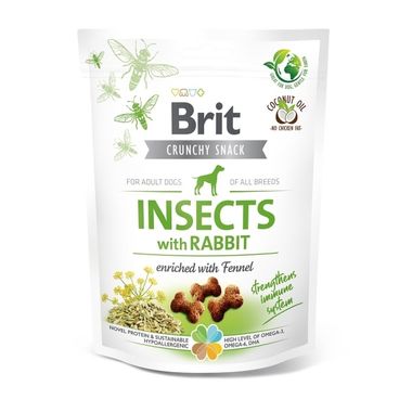 Brit Care Crunchy Cracker. Insects with Rabbit enriched with Fennel 200 g