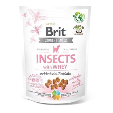 Brit Care Crunchy Cracker. Insects with Whey enriched with Probiotics 200 g