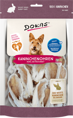 Dokas Dried rabbit ears with fur 100 g