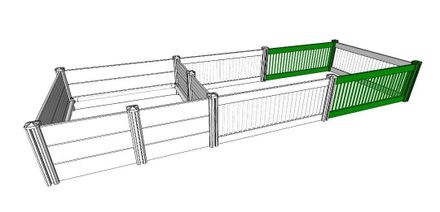Extra length elements for puppy playpen - 2 panels L 150 cm