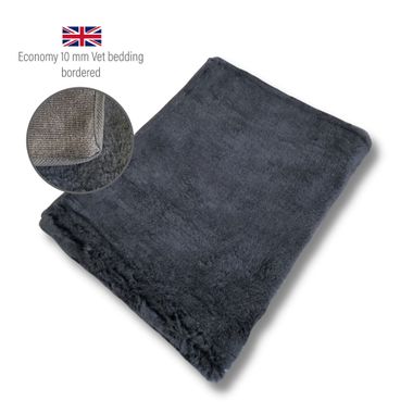 DRYBED Economy Vet Bed Bordered black 150 x 100 cm