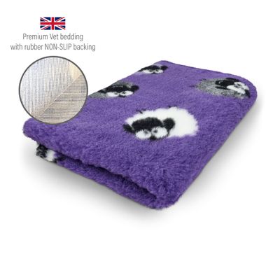 DRYBED Premium Vet Bed Farm Animals Woolly Sheep purple 150 x 100 cm