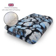 DRYBED Premium Vet Bed Stones blue 100 x 75 cm