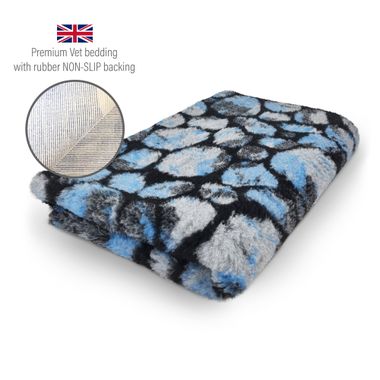 DRYBED Premium Vet Bed Stones blue 150 x 100 cm