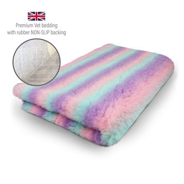 DRYBED Premium Vet Bed Rainbow mint 100 x  75 cm