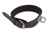 Blood tracking leather collar 35 cm brown