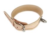 Blood tracking leather collar 35 cm nature