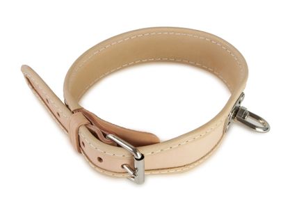 Blood tracking leather collar 60 cm nature
