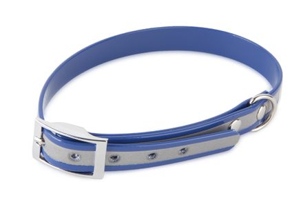 Firedog BioThane collar Basic Reflect 19 mm 30-38 cm blue
