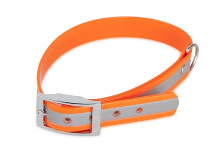 Firedog BioThane collar Basic Reflect 19 mm 30-38 cm orange