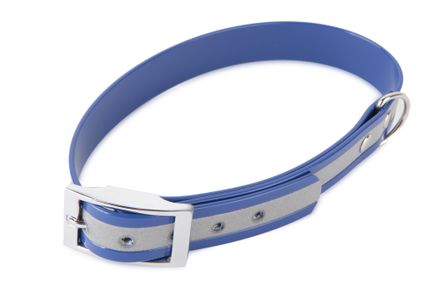 Firedog BioThane collar Basic Reflect 25 mm 35-43 cm blue