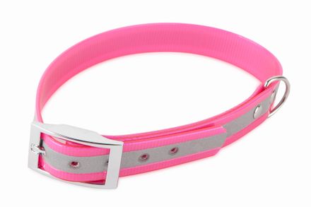 Firedog BioThane collar Basic Reflect 25 mm 35-43 cm pink