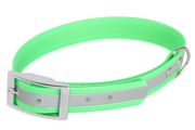 Firedog BioThane collar Basic Reflect 25 mm 40-48 cm light green