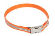 Firedog BioThane collar Clip Reflect 19 mm 35 cm orange
