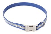 Firedog BioThane collar Clip Reflect 19 mm 40 cm blue
