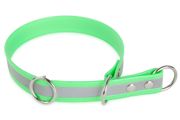 Firedog BioThane collar Sport Reflect 25 mm 40 cm light green