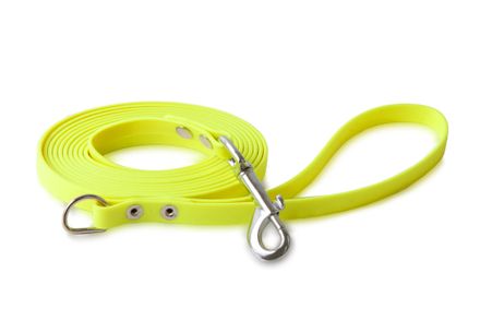 Firedog BioThane Dog leash 13 mm 2 m with handle & D-ring neon yellow