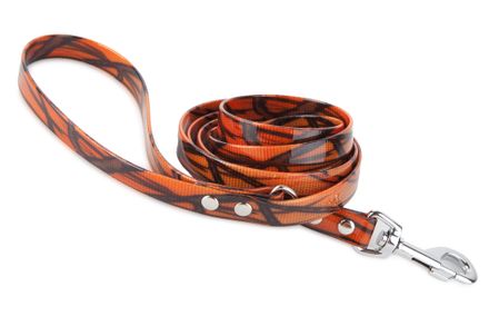 Firedog BioThane Dog leash 19 mm 1,2 m with handle & D-ring camo orange