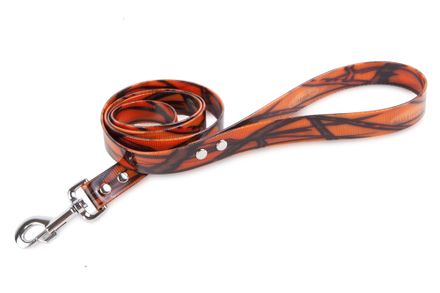 Firedog BioThane Dog leash 25 mm 1,2 m with handle camo orange