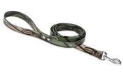 Firedog BioThane Dog leash 25 mm 1,2 m with handle & D-ring  camo olive
