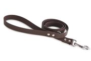 Firedog BioThane Dog leash 25 mm 1,2 m with handle & D-ring dark brown