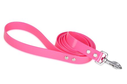 Firedog BioThane Dog leash 25 mm 1,2 m with handle Glossy pink