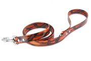 Firedog BioThane Dog leash 25 mm 2 m with handle & D-ring camo orange