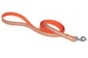 Firedog BioThane Dog leash Reflect 19 mm 1,2 m with handle & D-ring orange