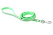Firedog BioThane Dog leash Reflect 19 mm 1,2 m with handle & D-ring light green