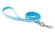 Firedog BioThane Dog leash Reflect 19 mm 1,2 m with handle turquois