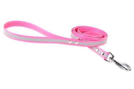 Firedog BioThane Dog leash Reflect 19 mm 3 m with handle & D-ring pink