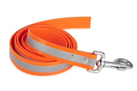 Firedog BioThane Dog leash Reflect 25 mm 1 m without handle orange