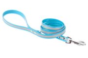 Firedog BioThane Dog leash Reflect 25 mm 1,2 m with handle & D-ring turquois