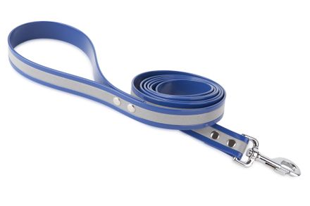 Firedog BioThane Dog leash Reflect 25 mm 1,2 m with handle blue